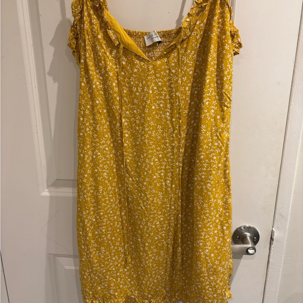 Dress Forum Mustard Yellow Floral Mini Dress
